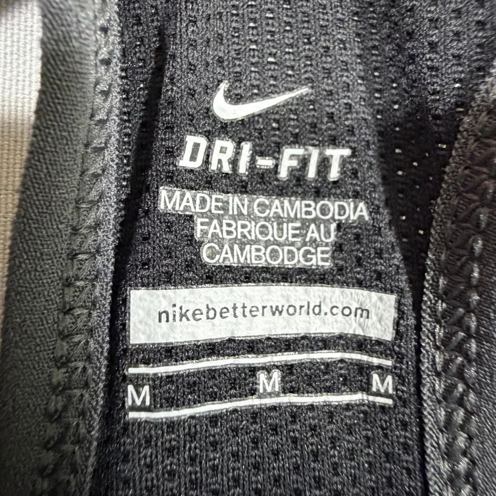 Nike Tank Top Dri-FIT Built-in Bra Gradient Dot Black Gray Women Size M 485025